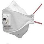 3M Aura Disposable Respirator 9332A+, FFP3, Non Woven Fabric, Flat Fold Mask, Elastic Headband Anti Air Pollution Respirator (Pack of 10)