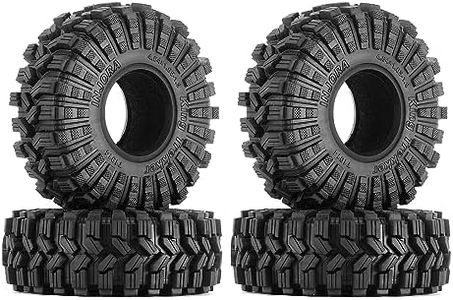 INJORA 1.9 Tyres 118 x 42 mm All-Terrain King Trekker Wheel Tyre for TRX4 SCX10 Pro Capra Gen8 VS4-10 1/10 RC Crawler Car, T1914