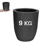 9 Kg Foundry Silicon Carbide Clay Graphite Crucible Cup Furnace Torch Melting Casting Refining Gold Silver Copper Brass Aluminum, Withstand 1800 ℃ / 3272℉ (9 Kg, Pack of 1)