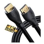 PowerBear 4K HDMI Cable 10 ft | High Speed, Rubber & Gold Connectors, 4K @ 60Hz, Ultra HD, 2K, 1080P, & ARC Compatible for Laptop, Monitor, PS5, PS4, Xbox One, Fire TV, Apple TV & More