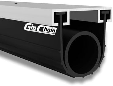 Ginchain U+O Ring Garage Door Seals Bottom Rubber Kit With Pre-Drilled Aluminum Track Retainer Base, Heavy-Duty Combination Weather Stripping Kit, 16.5 Feet