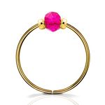 Thin 14k Gold Filled Tiny Nose Piercing Ring Hoop - 2 mm piercing Nose Hoop - 24 gauge very Thin Nose Hoop Tiny Piercings Nose Rings hoop