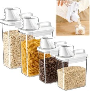 SZRUNZHU Cereal Container，Rice Storage Dispenser-Airtight Food Storage Organizers BPA-free Plastic Kitchen Pantry Storage Containers food-grade PET material Suitable for rice, grains(2300ml+1800ml)