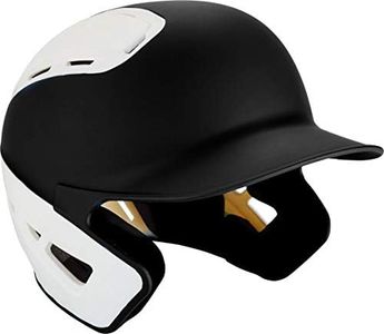 Mizuno B6 Adult Baseball Batting Helmet, Black-White, Large/X-Large