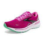 BROOKS Women's Adrenaline GTS 23 Sneaker, Pink/Festival Fuchsia/Black, 6 UK