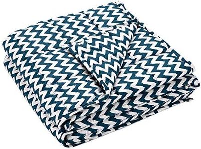 Navaris Coperta Rilassante con Pesi 135x200cm 8,8kg - Trapunta Ponderata Antistress per Stress Insonnia - Copertina Pesante 100% Cotone - Zig Zag