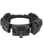 YAKEDA Tactical Battle Belt- Duty Belts Law Enforcement Airsoft Utility Belt Tactical Belt with Accessories Pouches (Black)