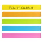 Chell Colored Sentence Strips Cardstock, Pack of 100, 3” x 24” Rainbow Color Word Learning Strips Handwriting Practice Tools for Teachers, Classroom and Office, 5 Colors