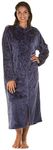 Lady Olga Embossed Zip Gown 4046 Navy 22-24