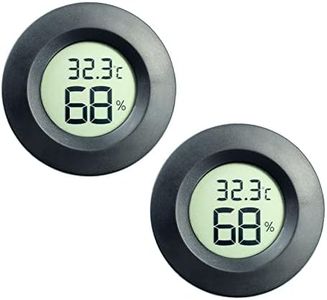ZHITING Mini higrómetro Termómetro Monitor，LCD digital Medidor de humedad interior y exterior para humidificadores Deshumidificadores Invernadero Sótano Cuarto de bebé Fahrenheit (2PCS Black)