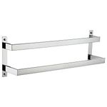 KOKOSIRI Towel Bars Bath Towel Holders 20-Inch Chrome Bathroom 2-Tiers Ladder Towel Rails Wall Mounted Towels Shelves Rack Polished Stainless Steel, B5008CH-L20