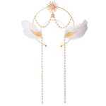 BLESSUME Halo Crown Mary Goddess Headband Women's Halloween Costume Goddess Headpiece, Golden, 1 Count (Pack of 1)