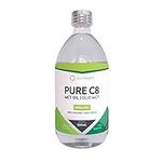 Pure Organic C8 MCT Oil Glass Bottle, Triple Steam Distilled, Premium 100% Coconut Zero Palm Oil, Perfect for Keto Diets, IF (Fasting) & Bulletproof Coffee, Non-GMO (500ml Glass Bottle)