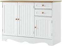 Artiss Buffet Sideboard White with Drawers Doors and Inner Shelves Cupboard, Cabinet, Kitchen Storage Table Pantry Dsiplay Organizer Dining Furniture Living Room Home