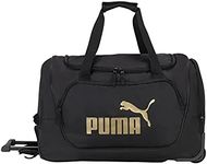 PUMA Evercat 22" Wanderer Rolling Duffel Bag, Black/Gold, One Size