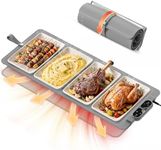 FJAU Warming Mat for Food， Extra Large 37"x15", 7 Heat Levels, 8 Hour Timer