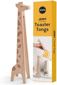 NEW OTOTO Jerry the Giraffe Toaster Tongs - Multipurpose Wooden Tongs for Cooking, Serving Food, Kitchen Gifts, Fun Gifts, Cute Kitchen Accessories, Fun Gadgets