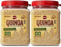 Baron’s Whole Grain Gluten Free Quinoa | 100% All Natural Raw Brown Superfood Seeds Cook in 15 Minutes! | Kosher for Passover (Kitniyot), Non GMO, High Protein, Fiber & Iron | [2] 24.7oz Bulk Jars