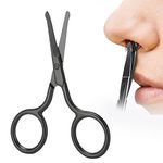 Nose Ear Facial Scissors, Nose Hair Scissors Rounded Tip Moustache Beard Facial Eyebrow Grooming Scissor Trimmer for Men