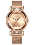 CIVO Watches for Women Rose Gold Waterproof Analog Quartz Wrist Watch Mesh Strap Elegant Casual Dress Ladies Watches for Gifts Women Girls