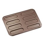 Paderno World Cuisine A4982308 Non-Stick Eclair Mold, Brown