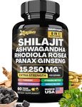 Energy Booster Ashwagandha 2000MG, Rhodiola Rosea 1000MG, Panax Ginseng 1500MG, Turmeric 500MG, Ginkgo Biloba 500MG, Stinging Nettle 250MG Cordyceps Mushroom 500