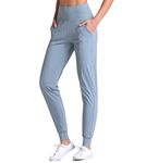 Dragon Fit Joggers for Women Athletic Sweatpants with Pockets High Waist Workout Yoga Tapered Lounge Pants Demin Blue