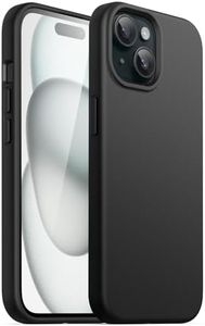 JETech Cover Silicone per iPhone 15 Plus 6,7 Pollici, Protettiva per Tutto il Corpo Morbida al Tatto, Custodia Antiurto (Nero)