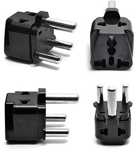 OREI South Africa, Botswana Power Plug Adapter, 2 in 1 USA Grounded Connection - Universal Socket - Type M - 4 Pack - Perfect for Cell Phones, Laptops, Chargers & More