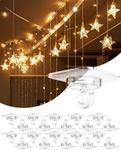 Adhesive Ceiling Hooks for Hanging Decor：20 Pack No Drill Small Drop Ceiling Hanger Strips for Decorations - Clear Decorative Ceiling Clips for Classroom Bedroom Room Party Halloween Christmas