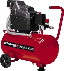 Einhell Compresseur TC-AC 190/24/8 (1500 W, Puissance d'aspiration 165 l/mn, Pression maximale 8 bar, Débit d'air 0, 4, 7 bar : 110 l/m, 75 l/m, 55 l/m, Capacité de la cuve: 24 L)