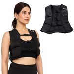 De Jure Fitness Durable Body Weighted Vest for Men & Women, Gym Equipment, Fitness Jacket Workout Equipment (Black, 5 Kg)