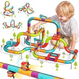 Neikko 121PCS Electric Train Set 3D Infinity Cube Race Track Toy for Kid 6+