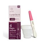 NORY EarlyCheck Pregnancy Test Kit – 4 Day Sooner Pregnancy kit ( Pack of 1) with 1 urine container – Ultra-Sensitive Detection at 10 mIU/mL – Results in Under 1 Minute – Detects Pregnancy 4 Days Early