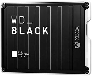 WD_BLACK P10 pour Xbox 2 To, Disque dur Externe Portable, des vitesses allant jusqu'à 130 Mo/s, Une abonnement d'un mois au Xbox Game Pass Ultimate, Compatible avec Xbox Series X|S, Noir et Blanc