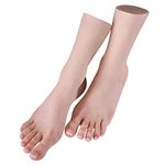 Cyomi Silicone Mannequin Foot Silicone Hand Model Realistic Soft Manikin Foot Model Female Size for Painting Teaching Arts Drawing Sketching Jewelry Display -Right Foot