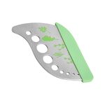 Jagowa 1 Piece Herb Stripper 9 Hole Stainless Steel Herb Cutter Leaf Stripper with Protective Cover Kitchen Gadget for Basil, Rosemary, Thyme, Chard, Kale, Mint