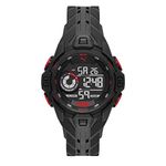 PUMA Watch for Men Bold, Digital movement, 45mm Black Polyurethane case with a Polyurethane strap, P5042