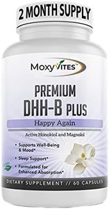 DHH-B Supplement - Bioactive Honokiol Magnolia bark Extract | for Stress, Anxiety, Depression Relief, Sleep Aid | Organic Ashwagandha & Herbs, High Strength 60 Vegan Capsules, 2 Month Supply, Non GMO