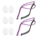 Upgraded Airfit P10 Headgear CPAP, 2-Pack Replacement Headgear Compatible with ResMed Airfit P10 Nasal Pillow CPAP Mask Straps Included 2 Elastic Straps and 6 Adjustment Clips