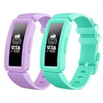 Vanet Bands Compatible with Fitbit Ace 2 for Kids 6+, Soft Silicone Colorful Replacement Sports Wristbands for Fitbit Ace 2 for Boys Girls
