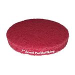 BUFFKING Disc Scrub Pad 7" Refill Pads (RED for Buffing) 5PC -for Backing Pad 180 MM/Polisher Machine