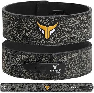 Mytra Fusion Gym Belt whit Buckle Weight Lifting Belt for Gym, Fitness, Workout, women & men Weightlifting Belt (Black, M)