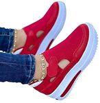 Womens Casual Mesh Walking Shoes 2022 Spring Sneakers Women Breathable Sport New Mesh Outdoor Running Fly Woven,Red,41