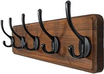 WEBI Coat Rack Wall Mounted,Coat Hooks Wall Mounted,Coat Hanger Wall Wood,5 Hooks for Hanging Coats,Hats,Jacket,Clothes