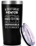 A Truly Great Mentor is Hard To Find Travel Mug Tumbler.Mentor Gifts for Men Women.Appreciation Farewell Goodbye Retirement Gifts for Mentor Manager Director Supervisor Leader Boss.(20oz Black)