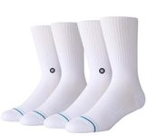 Stance Crew Socks - Icon - (White, Large) 2 Pack