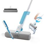 Clean O Clean Super Ultra Absorbing PVA Sponge Cleaning Mop with Telescopic Handle for All Types of Floor Harwood Kitchen Laminate Wood Vinyl Tiles Bathrooms with (1 Extra Head and Cleaning Brush)