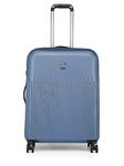 Delsey Lima Polycarbonate 66 Cm 4 Double Wheel Blue Expandable Hard Suitcase