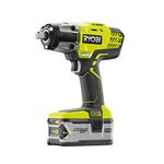 Ryobi P1830 Impact Wrench Kit 18V One+ 3 Speed 1/2 in with Dual Chemistry Charger and High Capacity Battery